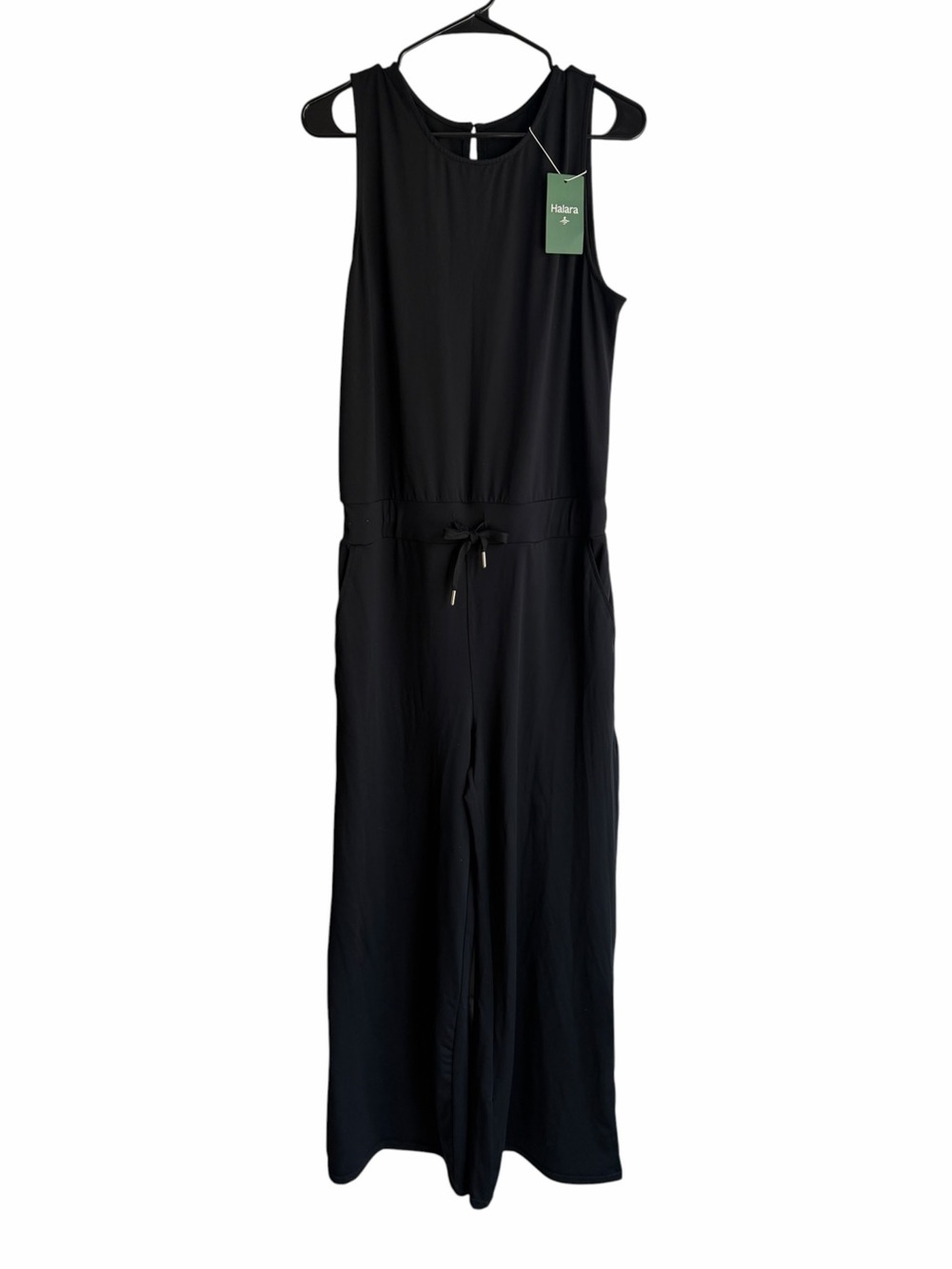Halara Black Sleeveless Jumpsuit with Packets